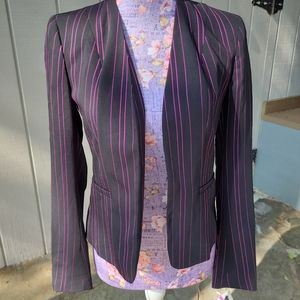 Bar 111 Black Pink Stripe Blazer XXS NWT